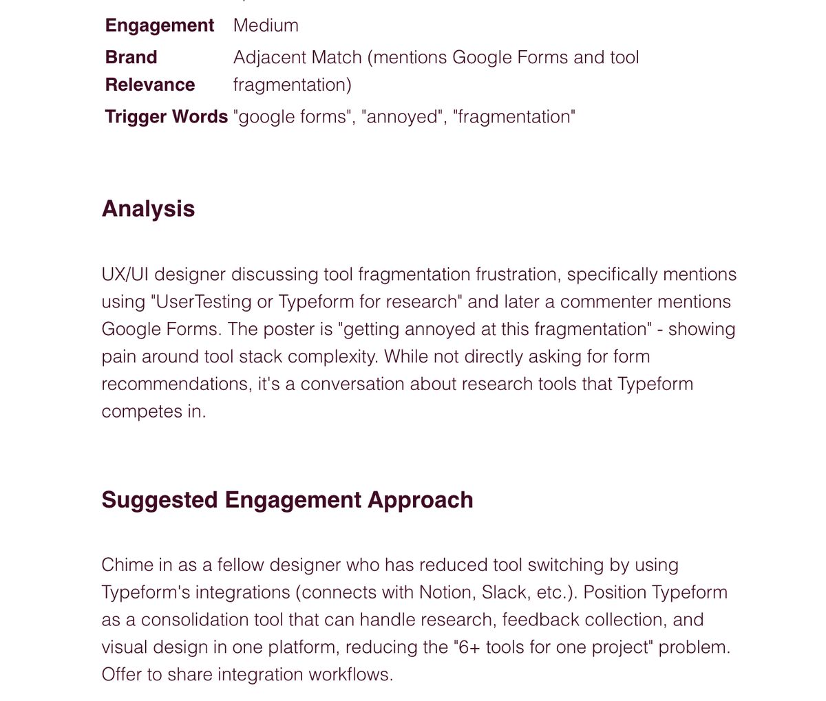 This targeted monitoring means your content calendar fills with topics people actively search for. Your team can focus on creating helpful content instead of scrolling through Reddit manually and spot relevant conversations before they go cold.